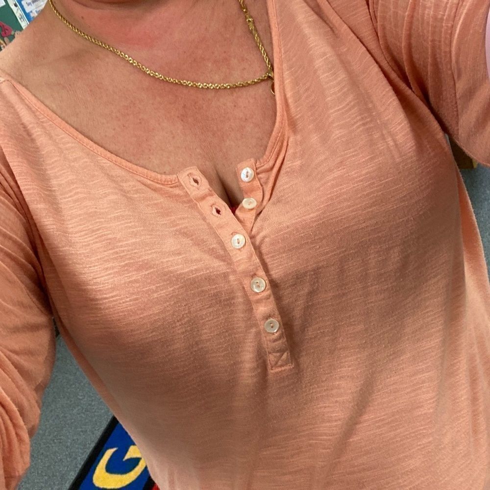 Lucky Brand XL Peach Top Lace - Picture 5 of 16
